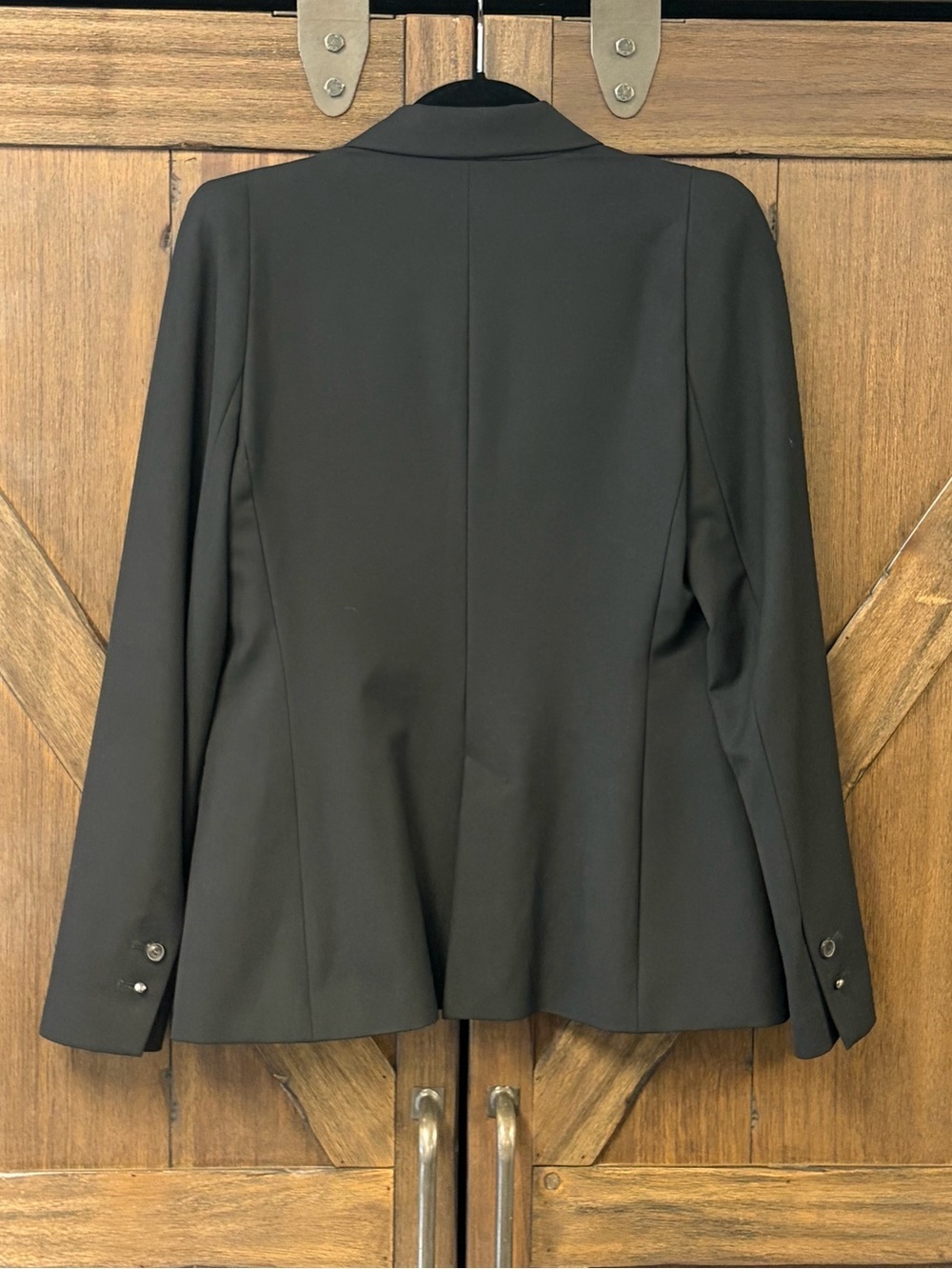 Zara Woman Classic Tailored Blazer with Star Print Lining Black Size Small - Picture 4 of 9